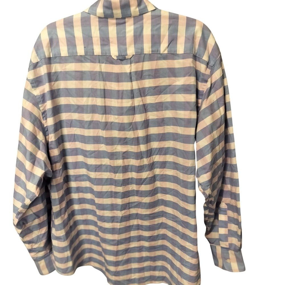 IZOD Saltwater Newport Oxford Relaxed Fit Plaid Button Down Shirt Mens XL - Picture 5 of 6